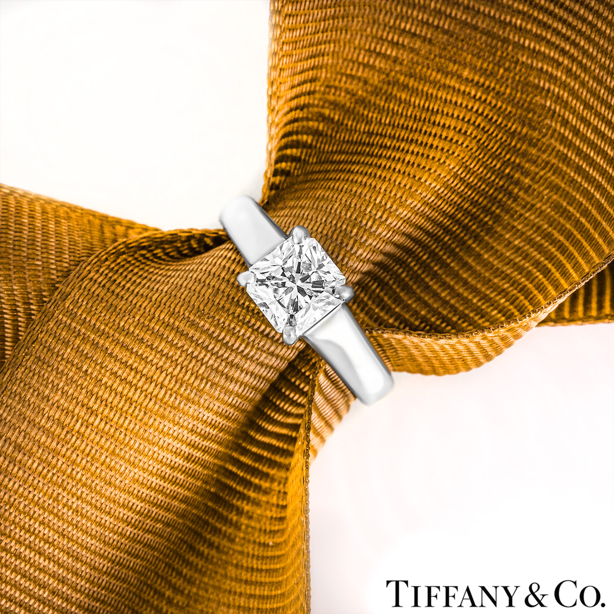 Tiffany & Co. Platinum Diamond Lucida Ring 1.10ct G/VVS1